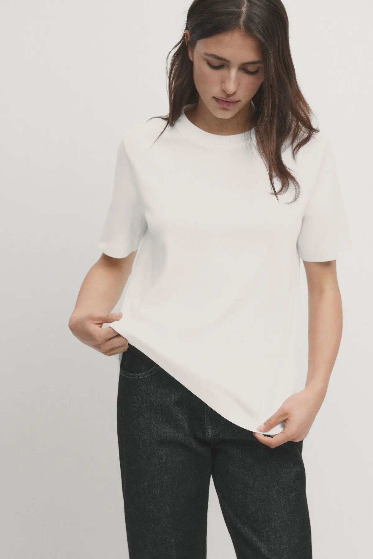 Kısa Kollu Pamuklu T-shirt