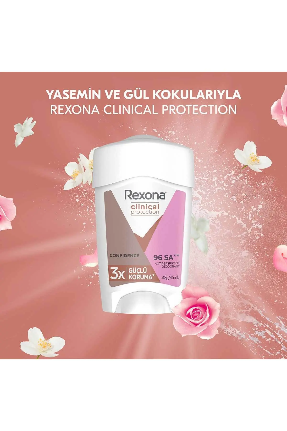 Clinical Protection Kadın Stick Deodorant Confidence 3x Güçlü Koruma 45 ml