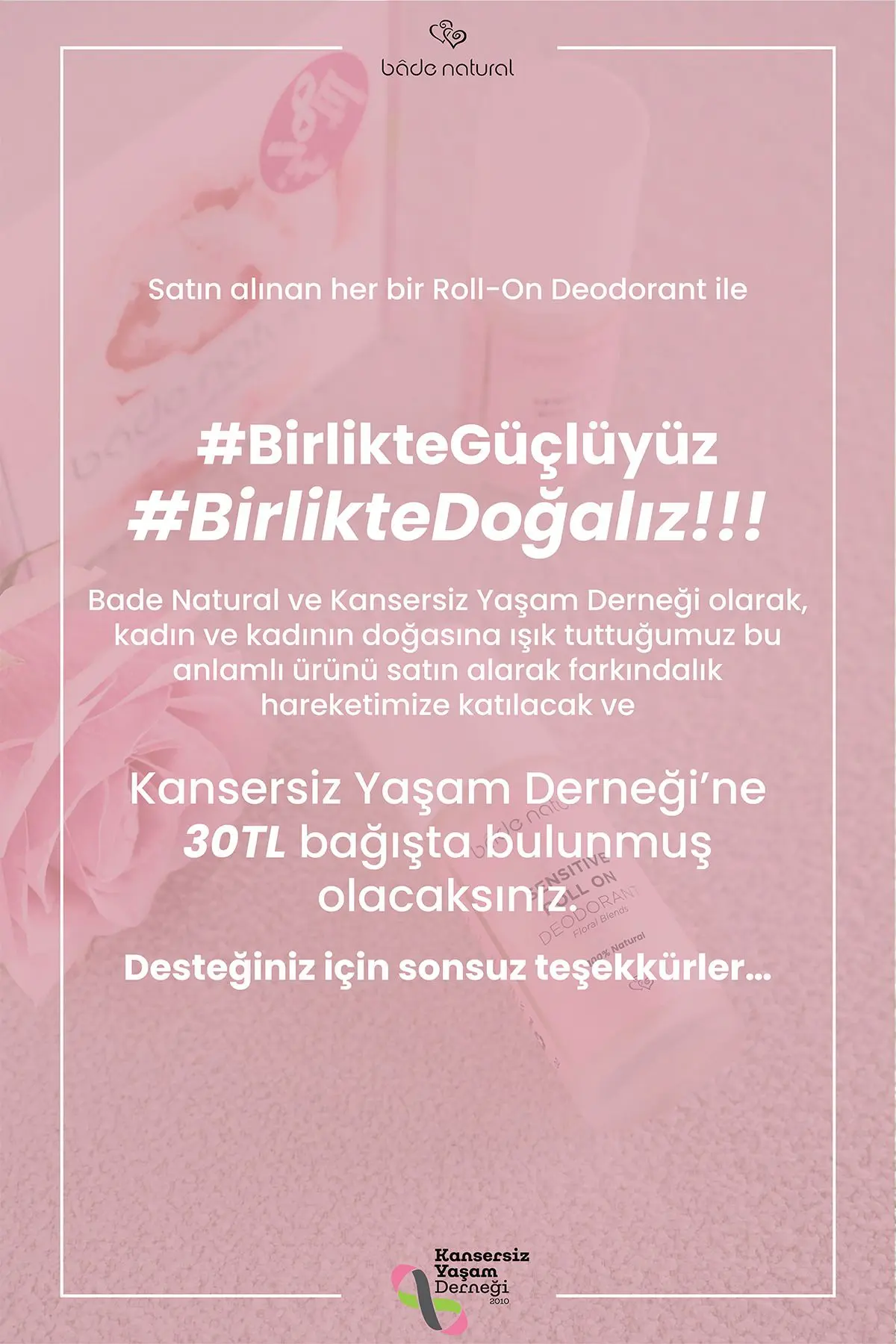 Doğal Roll On Floral Blends Deodorant Hassas Ciltler İçin Ter Kokusu Önleyici Vegan 50 ml