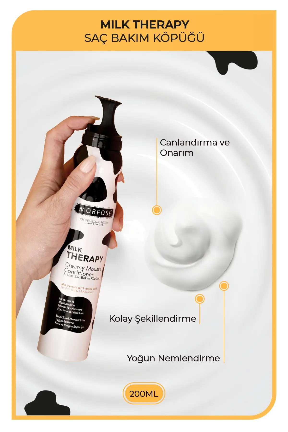 Milk Therapy Saç Bakım Köpüğü 200 ml + Fön Suyu 400 ml