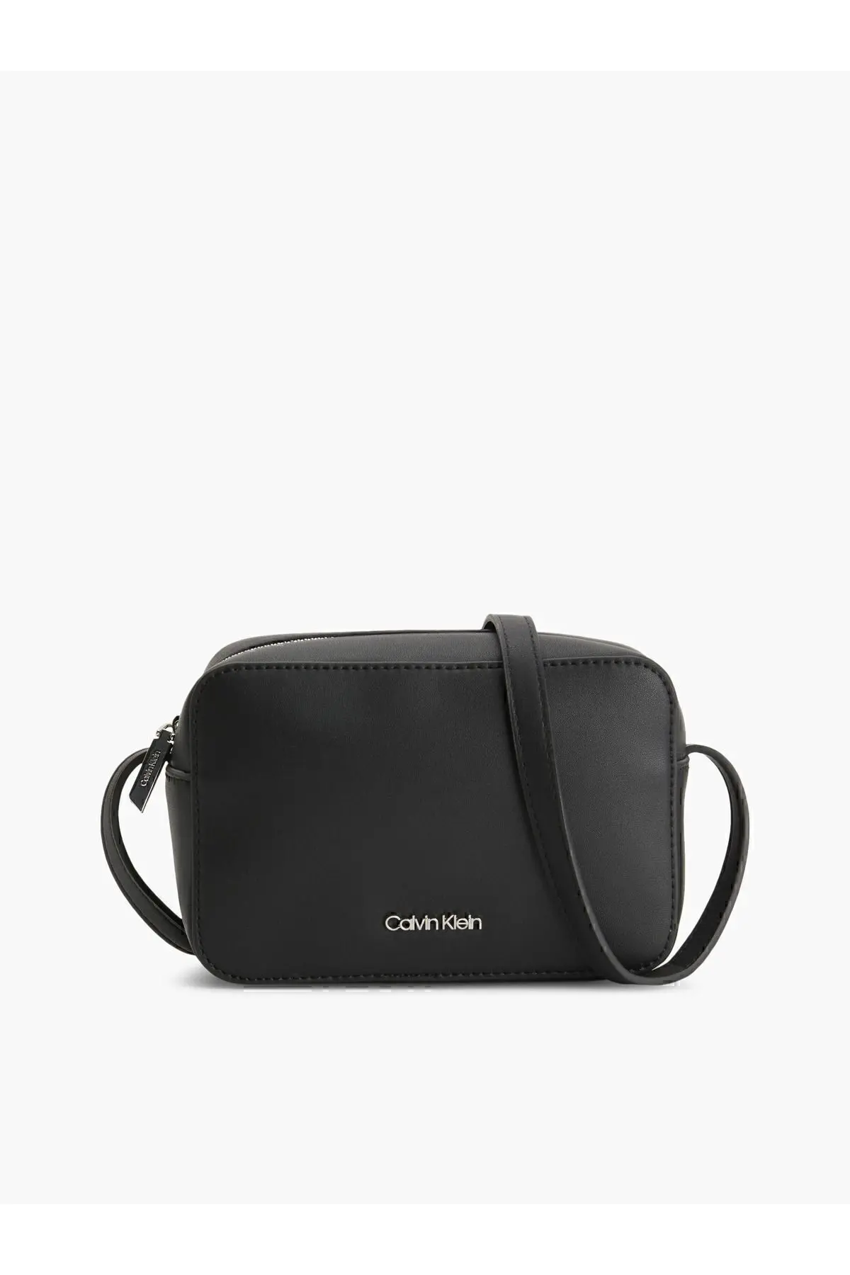 Siyah Suni Deri Çapraz Askılı Omuz Çantası - Günlük Kullanım Için Şık Ve Fonksiyonel