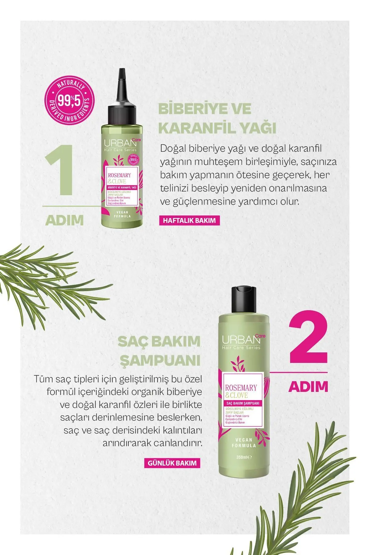 Rosemary & Clove Biberiye Ve Karanfil Canlandırıcı Ve Güçlendirici Saç Bakım Sütü 200 ml