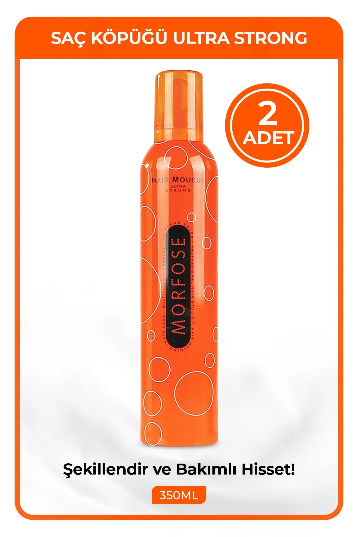 Morfose Turuncu Saç Şekillendirici Köpük (MOUSSE) | Ultra Strong 2x350ml.