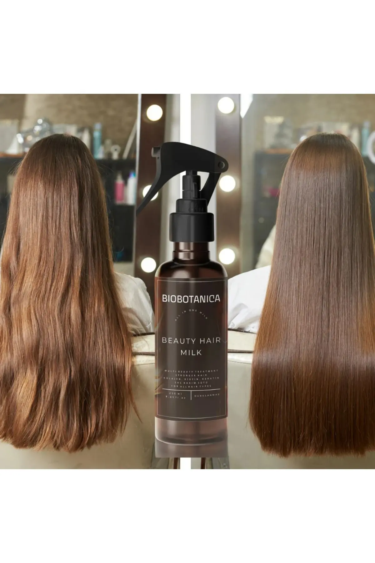 Keratin Kolajen Biotin Saç Bakım Sütü Hızlı Uzama Desteği Durulanmayan 250 ml