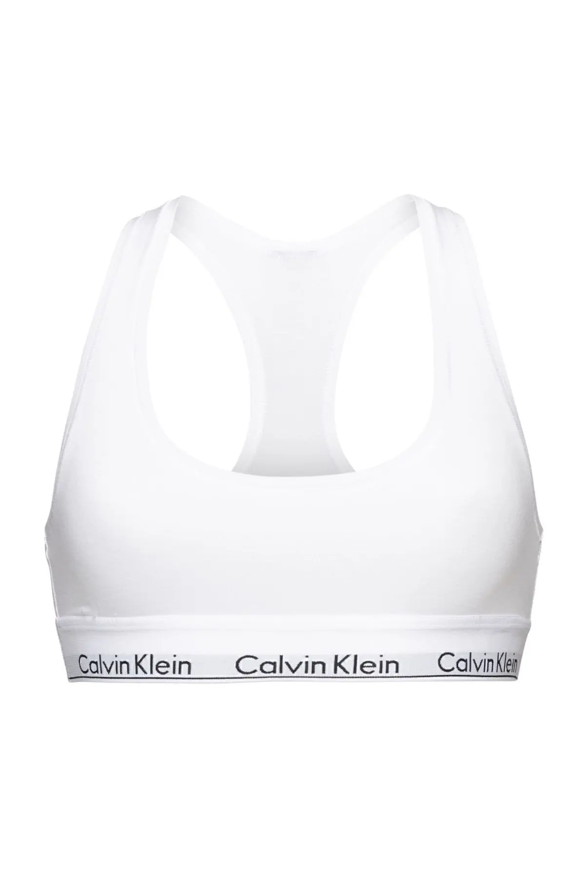 Calvin Klein Kadın Marka Logolu Elastik Bantlı Günlük Kullanıma Uygun White Spor Sütyeni F3785e-100