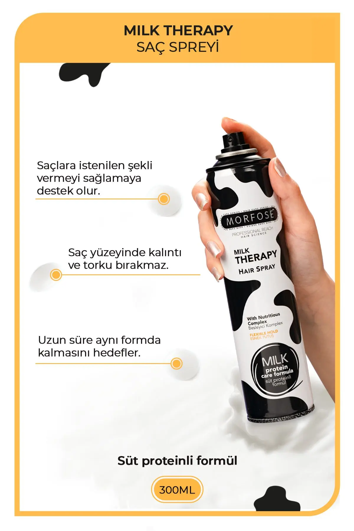 Milk Therapy Saç Spreyi 300 ml - Saça Şekil Veren Saç Bakım Spreyi