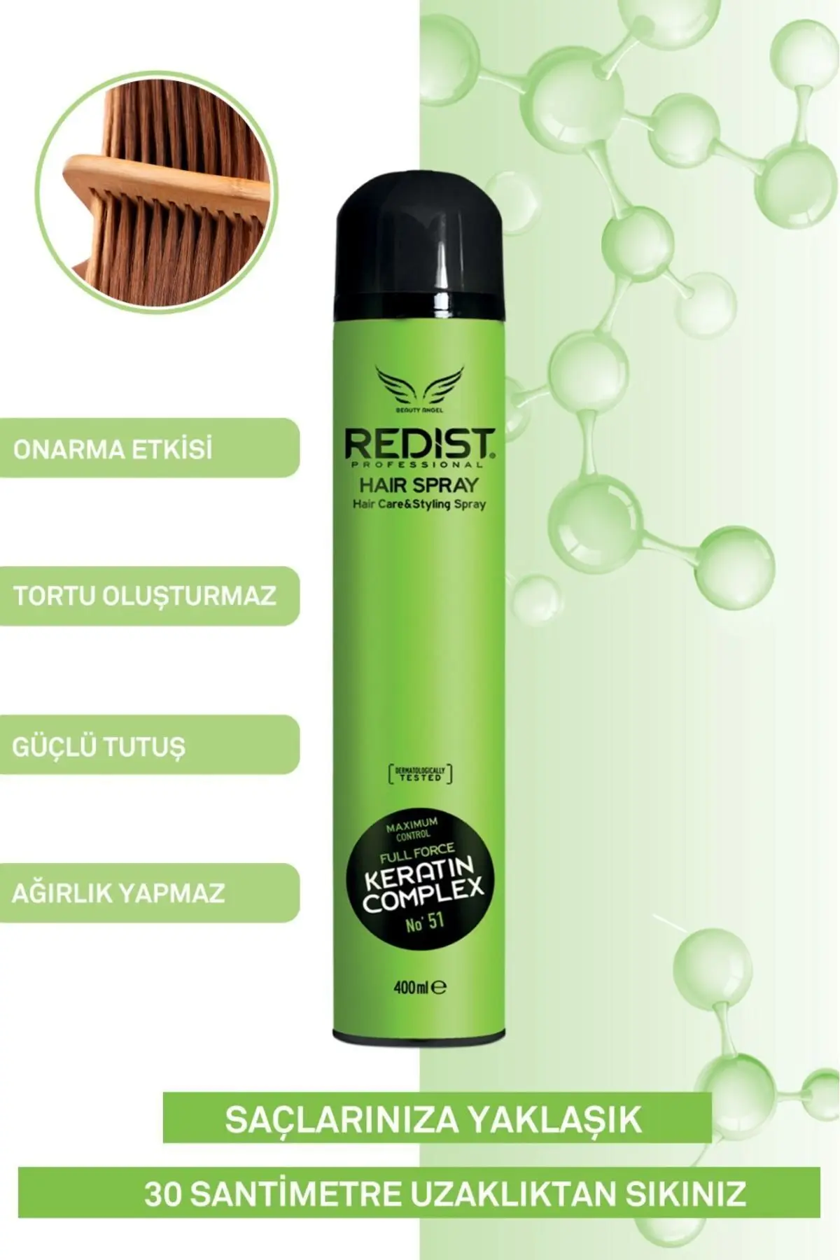 Keratin Ultra Güçlü Saç Spreyi – Canlı Ve Parlak Saçlar Için Uzun Süreli Tutucu – 400 ml
