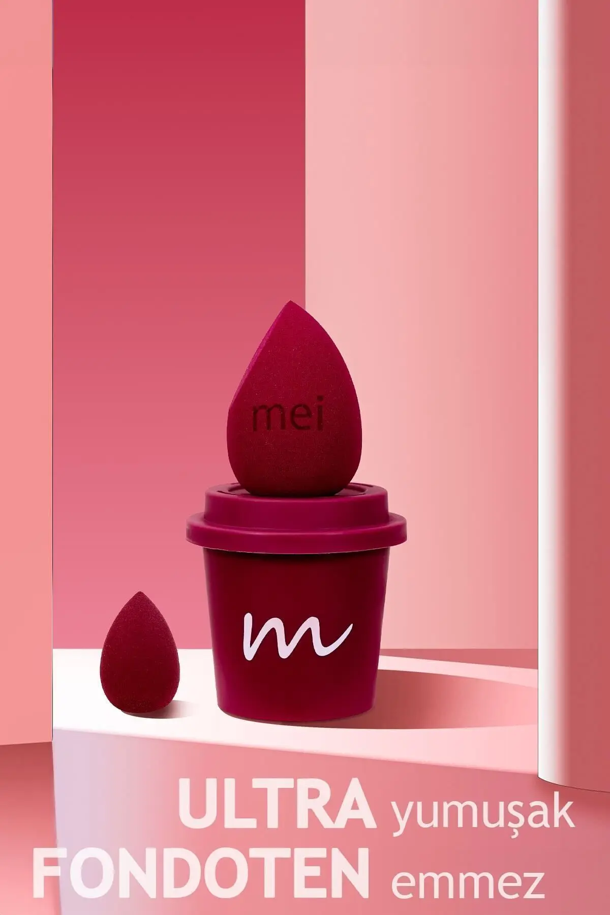 Makyaj Süngeri Fondöten Emmeyen Sponge Coffee Cup Hijyenik Merlot Pro 1 Mini