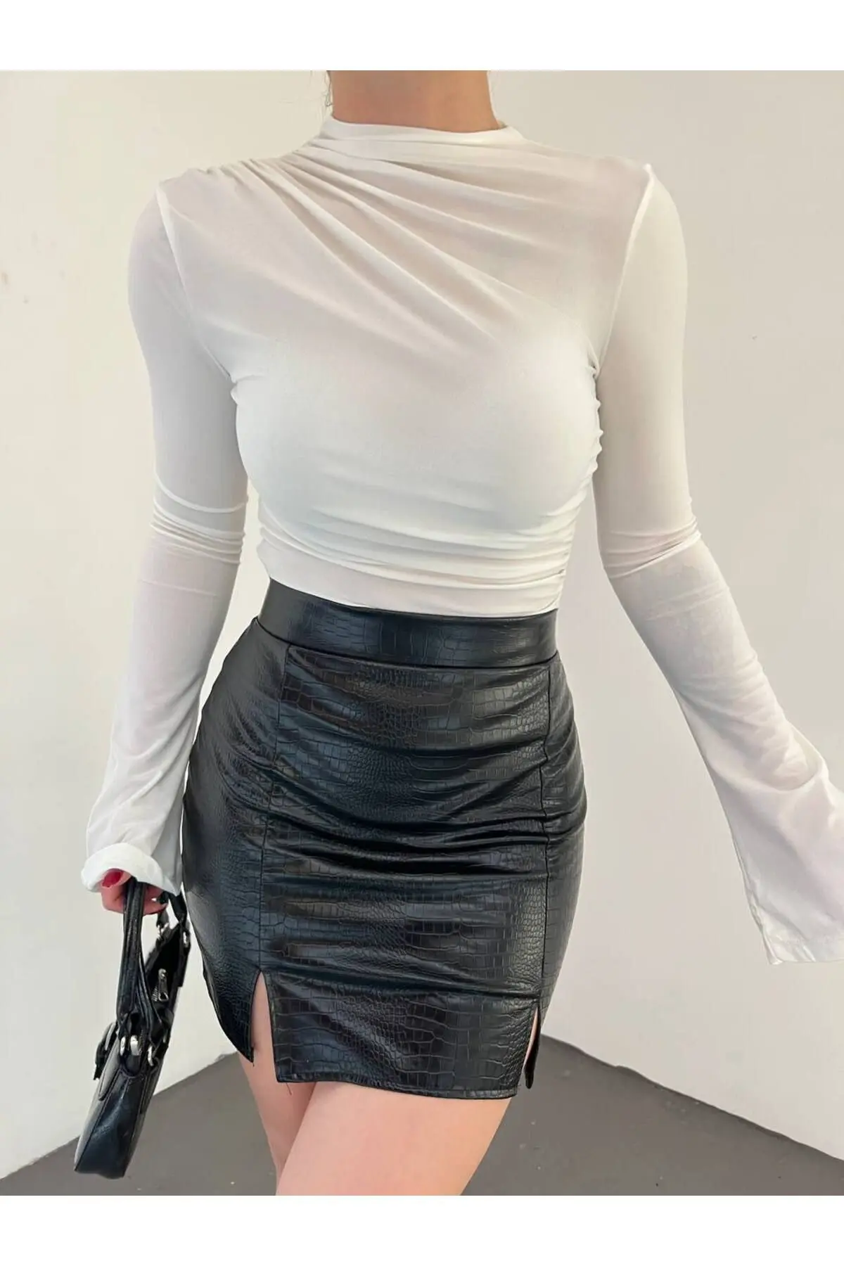 Büzgülü İspanyol kol Bluz