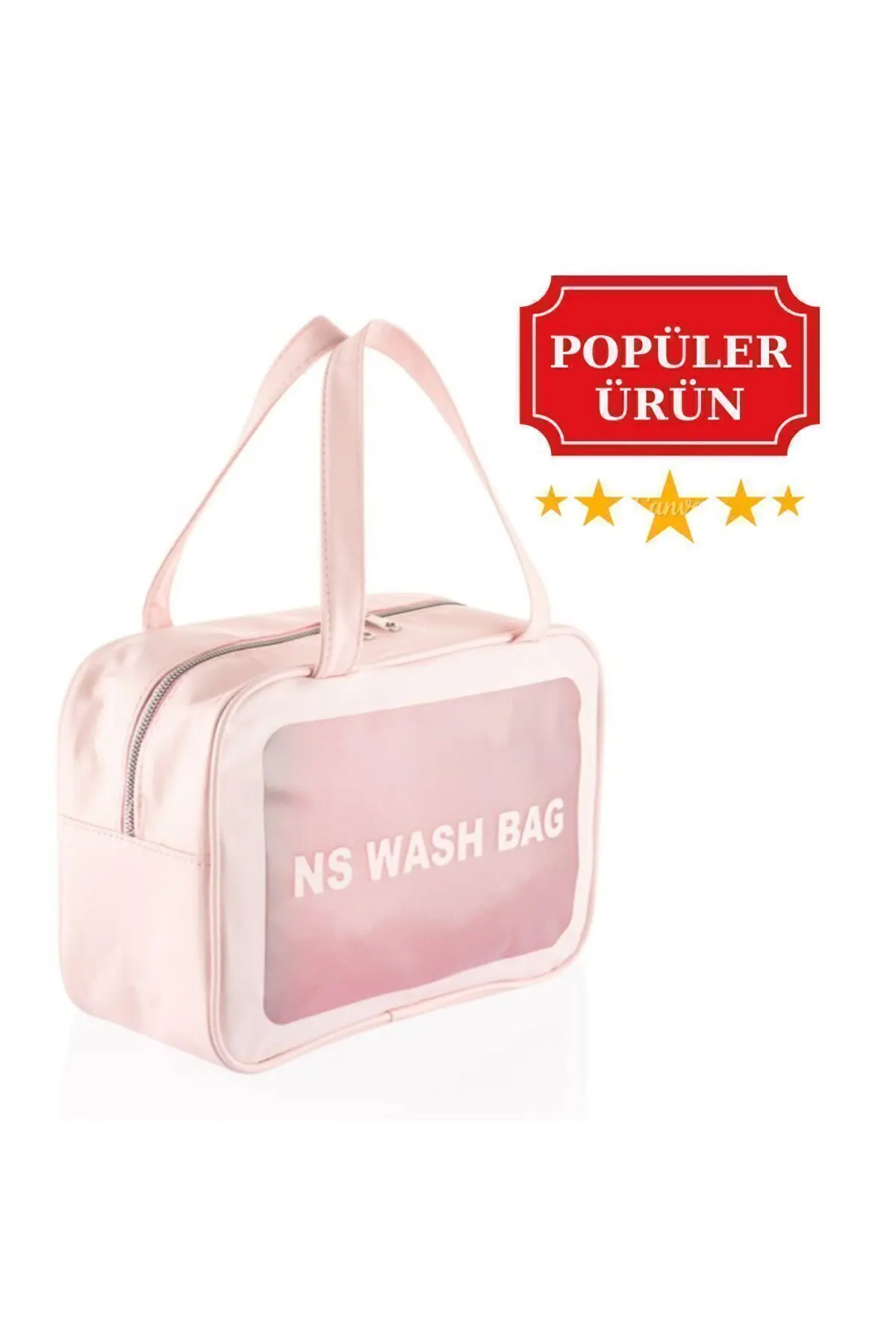 Ns Şeffaf Makyaj Ve Kozmetik Çantası-taşınabilir Seyahat Banyo Saklama Çantası-l (BÜYÜK BOY)