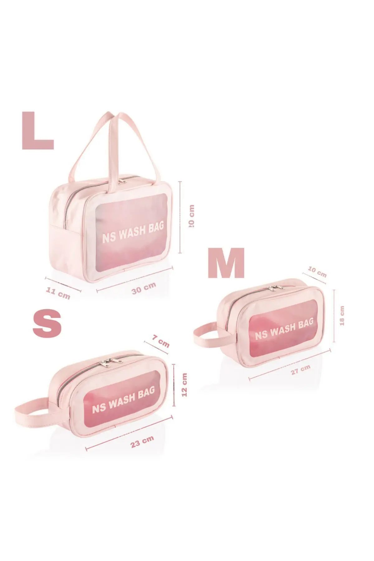 Mega 3'lü Seyahat Makyaj Saklama Seti Büyük Kapasiteli Banyo Saklama Çantası Kozmetik Makyaj Çantası