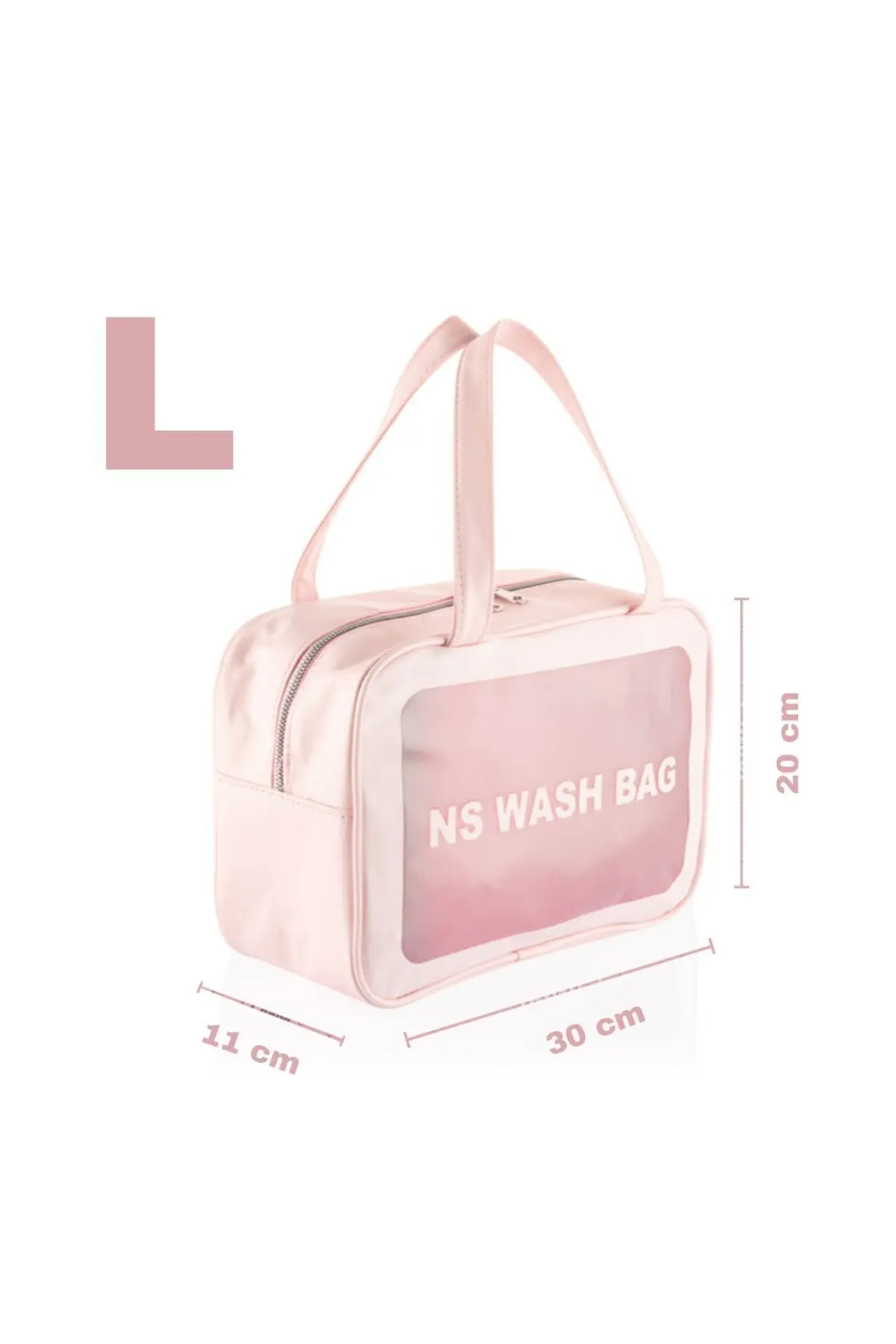 Ns Şeffaf Makyaj Ve Kozmetik Çantası-taşınabilir Seyahat Banyo Saklama Çantası-l (BÜYÜK BOY)