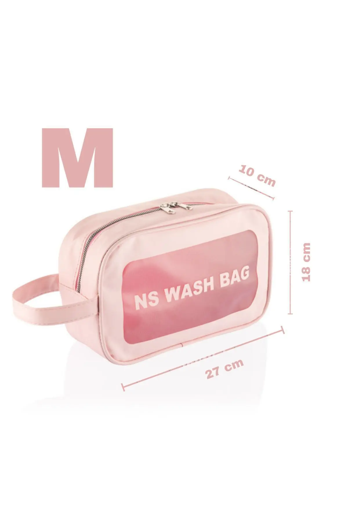 Ns Şeffaf Makyaj Ve Kozmetik Çantası-taşınabilir Seyahat Banyo Saklama Çantası-m (ORTA BOY)