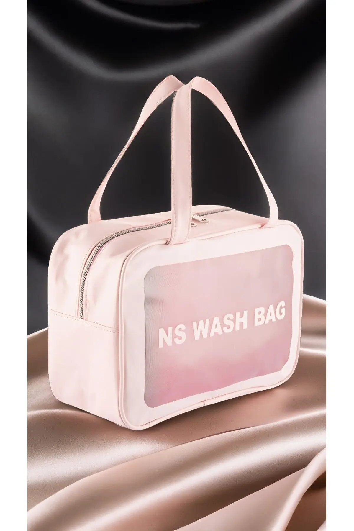 Ns Şeffaf Makyaj Ve Kozmetik Çantası-taşınabilir Seyahat Banyo Saklama Çantası-l (BÜYÜK BOY)