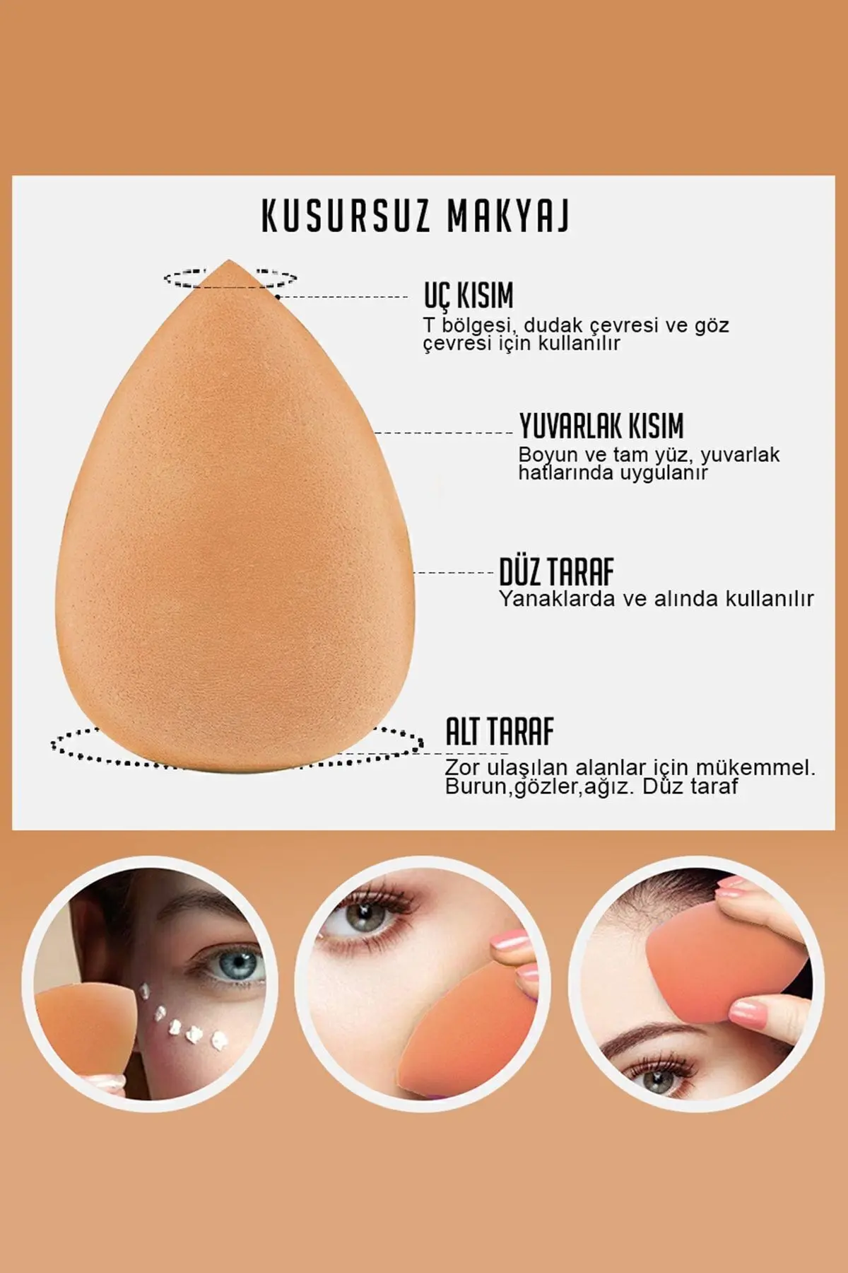 4'lü Kutulu Makyaj Süngeri Seti