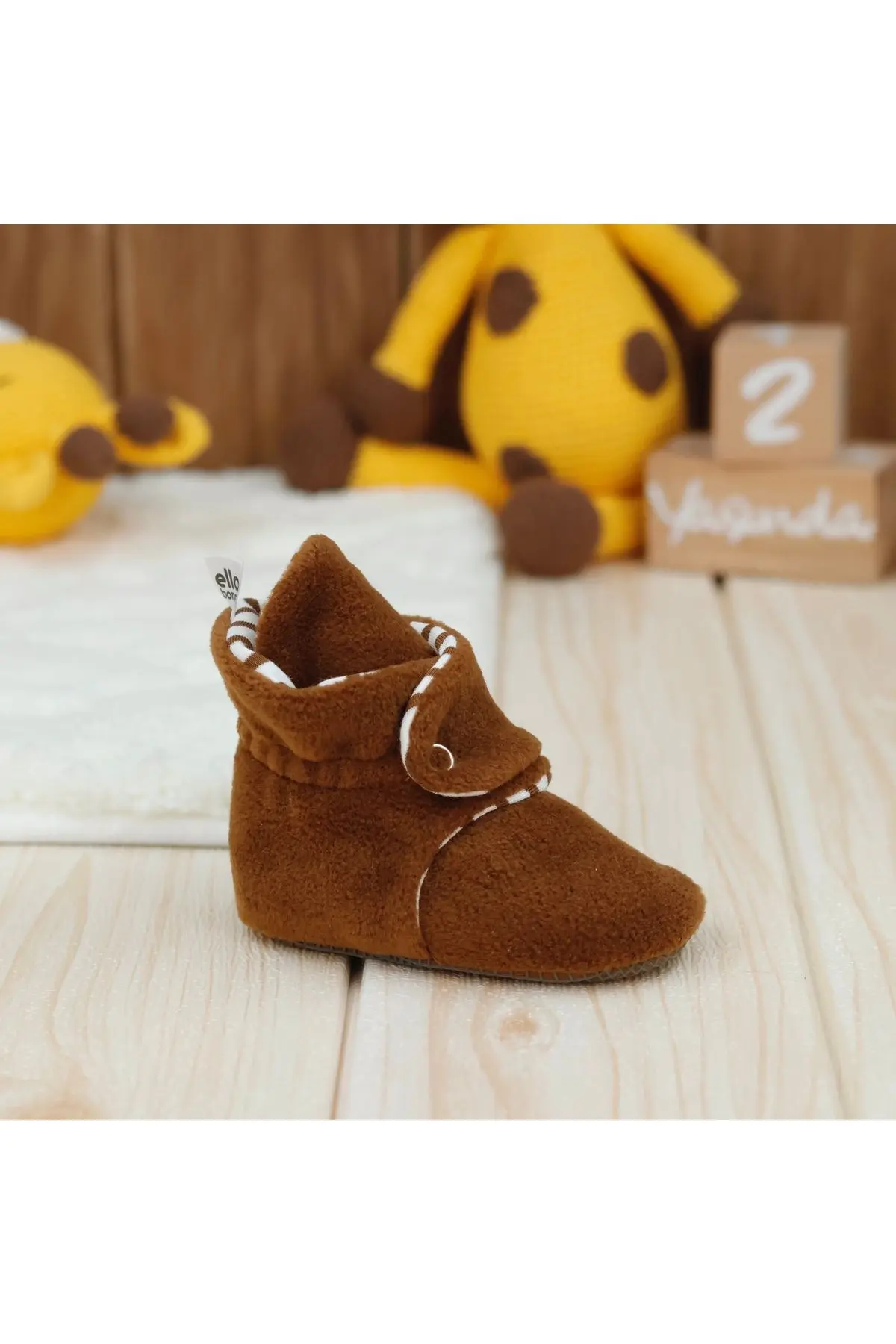 Kaydırmaz Taban, Bebek Pandufu, Ilkadım Ev Patiği, Terletmeyen Organik Pamuk Astarlı
