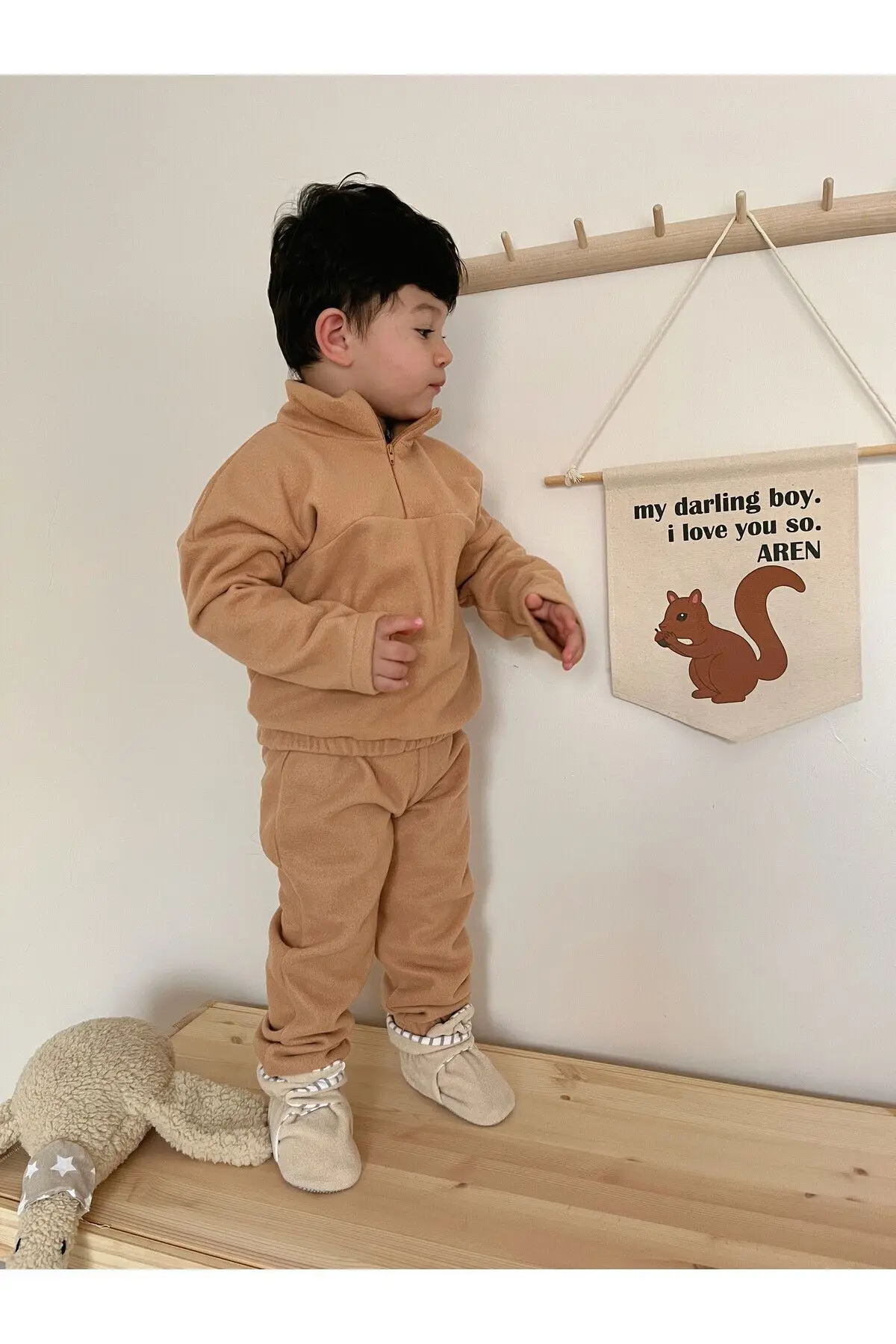 Kaydırmaz Taban, Organik %100 Pamuk Astarlı , Bebek Panduf , 3'Lü Ekonomik Paket (BEJ-SİYAH-GRİ)
