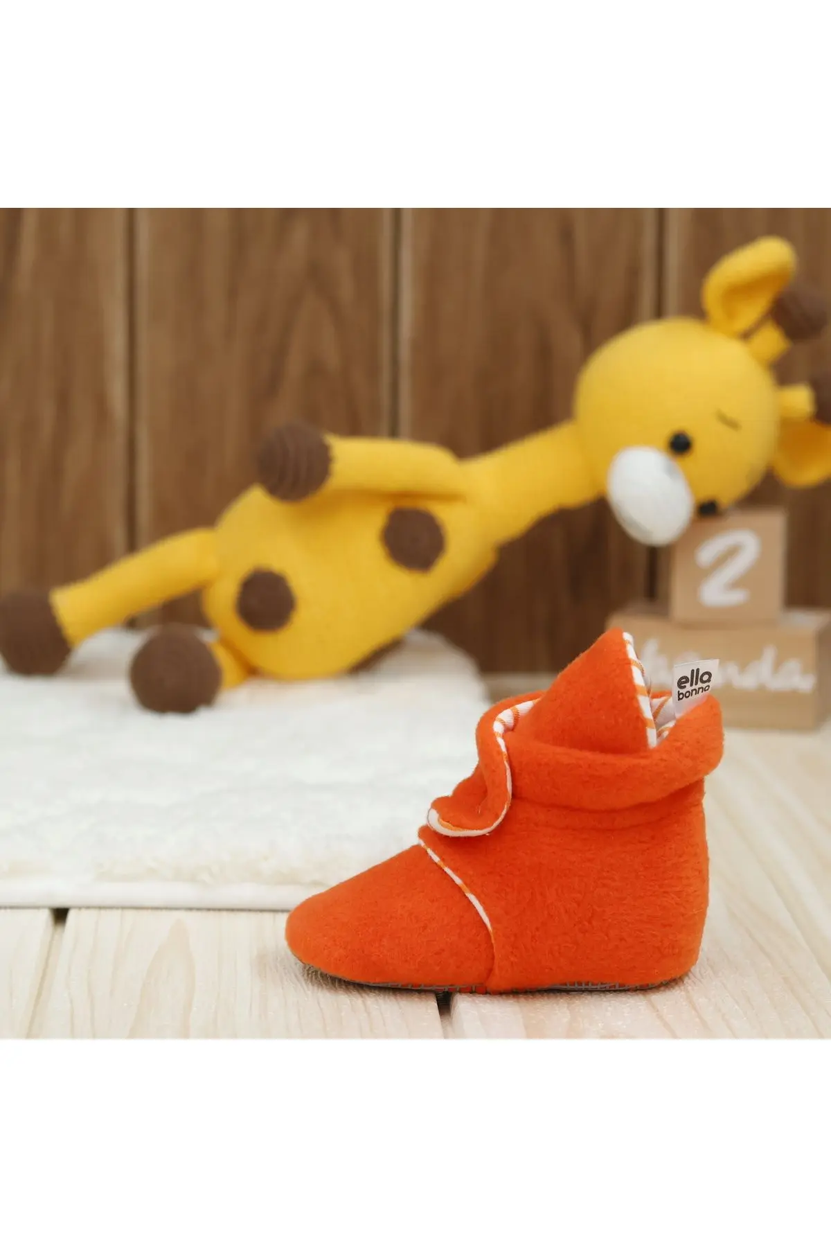 Kaydırmaz Taban, Bebek Pandufu, Ilkadım Ev Patiği, Terletmeyen Organik Pamuk Astarlı