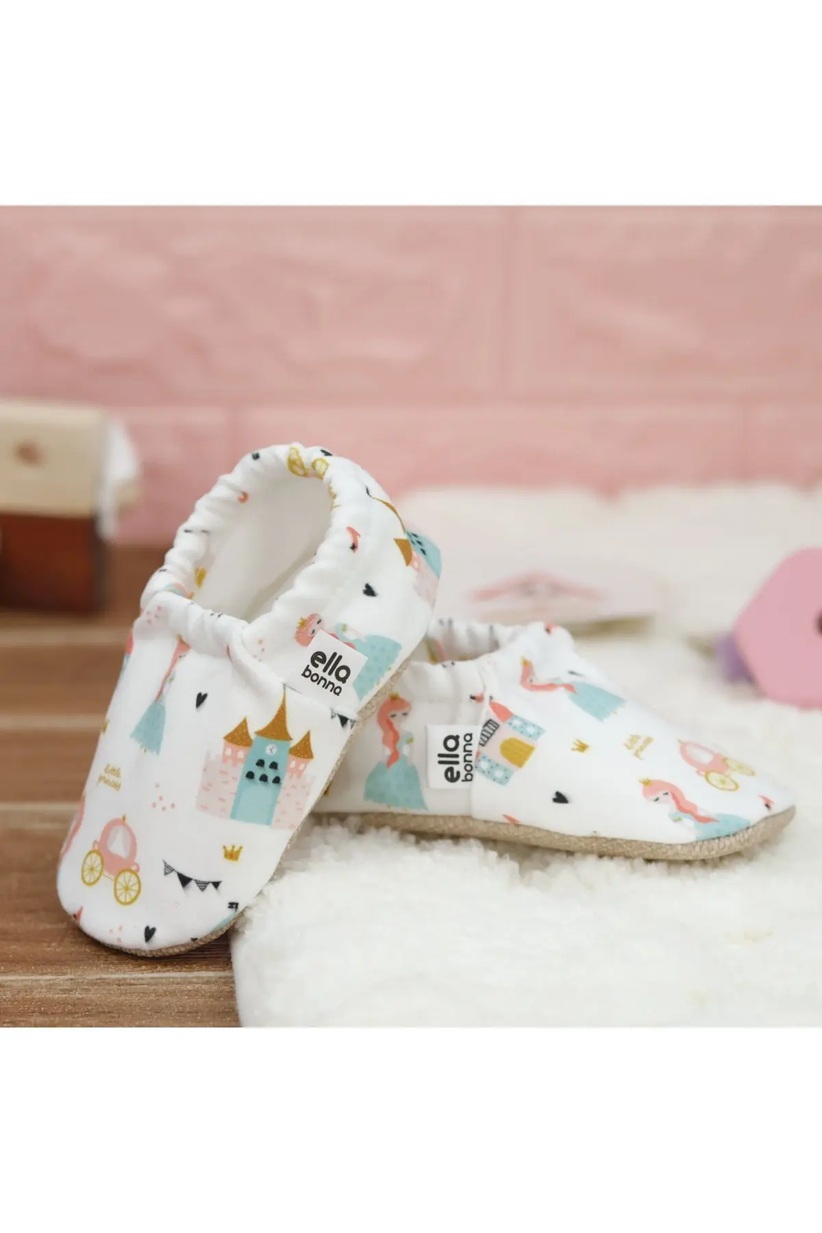 Kaydırmaz Taban Prenses Bebek Patik, Ev Botu Terliği Kreş Ayakkabısı Panduf