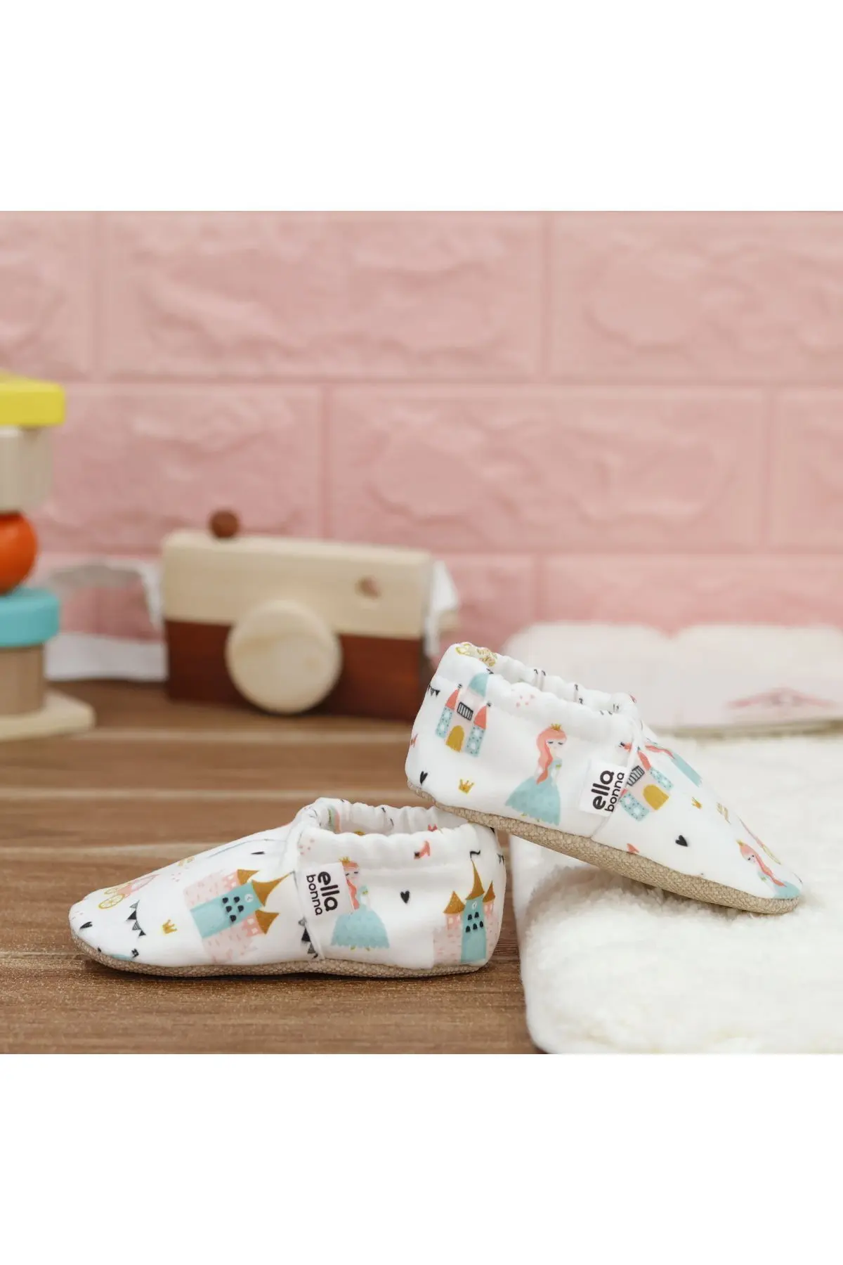 Kaydırmaz Taban Prenses Bebek Patik, Ev Botu Terliği Kreş Ayakkabısı Panduf