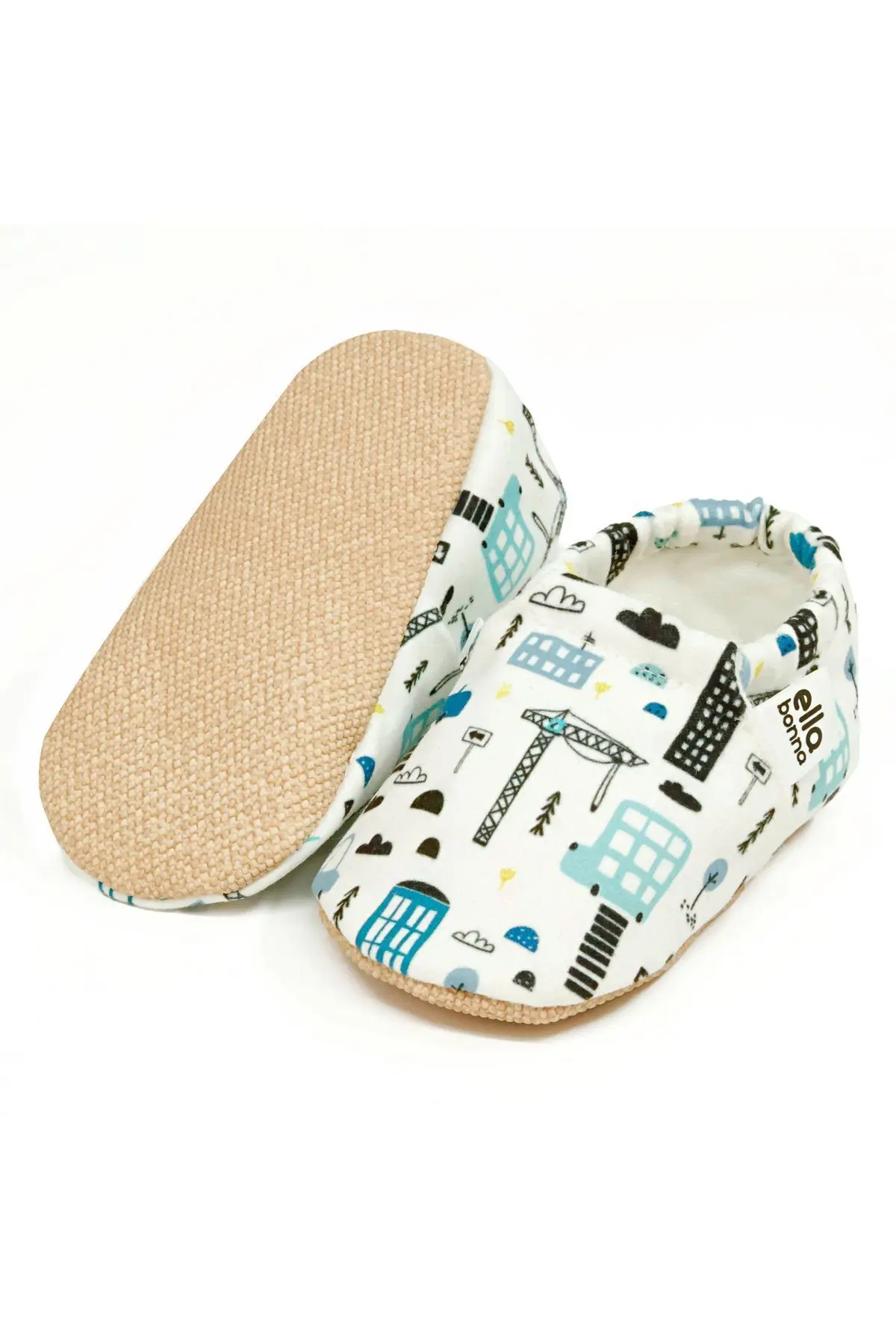 Kaydırmaz Taban Şehir Hayatı Bebek Patik, Ev Botu Terliği Kreş Ayakkabısı Panduf