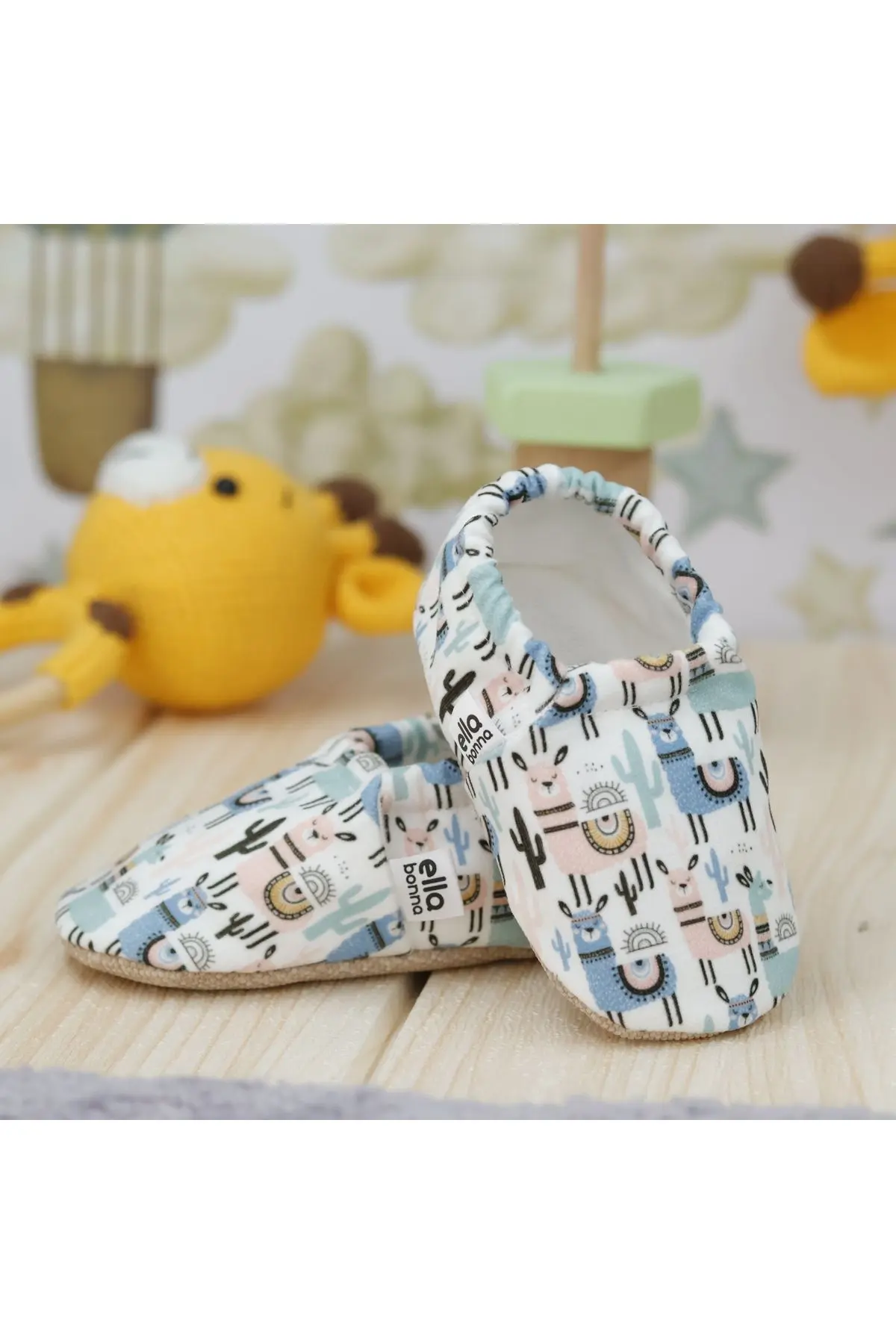 Kaydırmaz Taban Lama Bebek Patik, Ev Botu Terliği Kreş Ayakkabısı Panduf