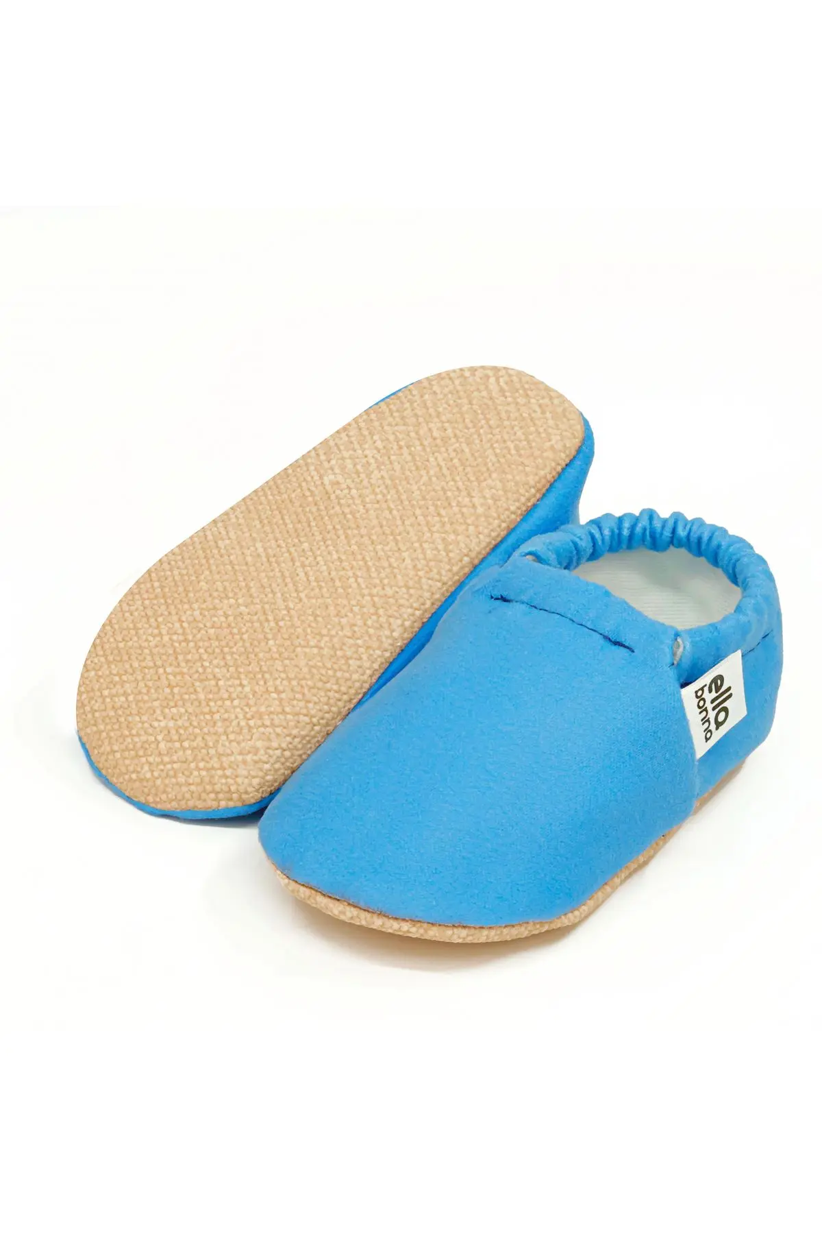 Kaydırmaz Taban Mavi Bebek Patik, Ev Botu Terliği Kreş Ayakkabısı Panduf