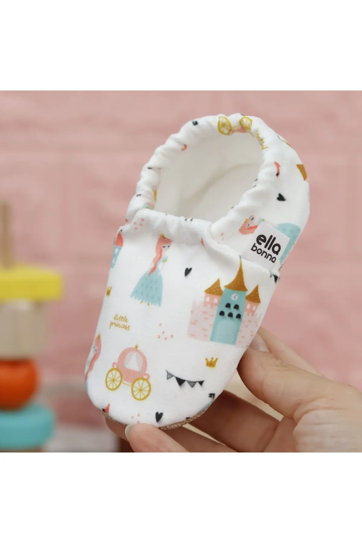 Kaydırmaz Taban Prenses Bebek Patik, Ev Botu Terliği Kreş Ayakkabısı Panduf