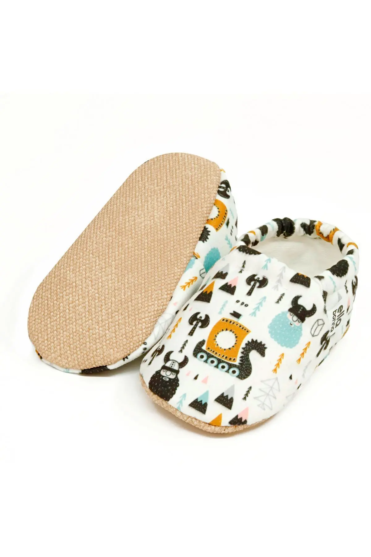 Kaydırmaz Taban Vikingler Bebek Patik, Ev Botu Terliği Kreş Ayakkabısı Panduf