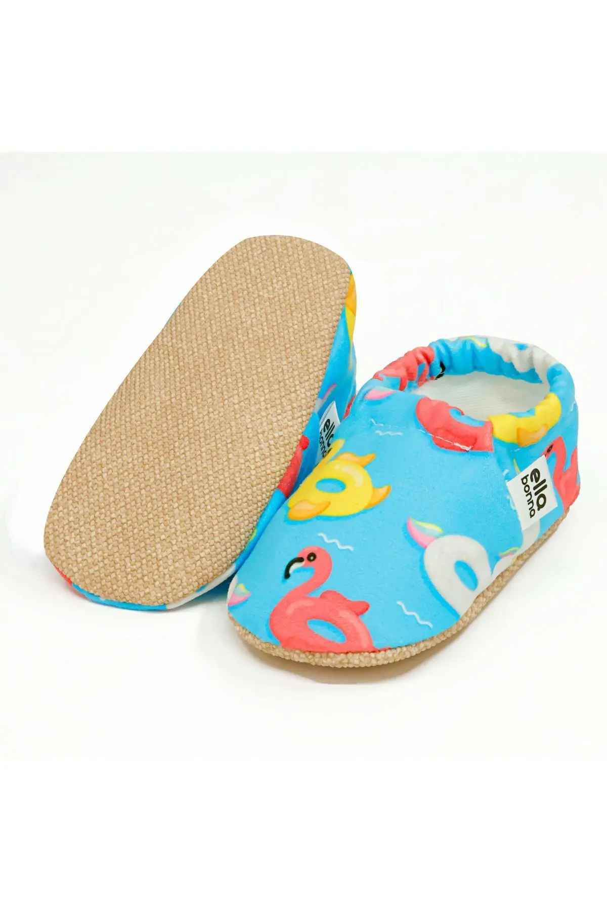 Kaydırmaz Taban Ördek Desenli Bebek Patik, Ev Botu Terliği Kreş Ayakkabısı Panduf