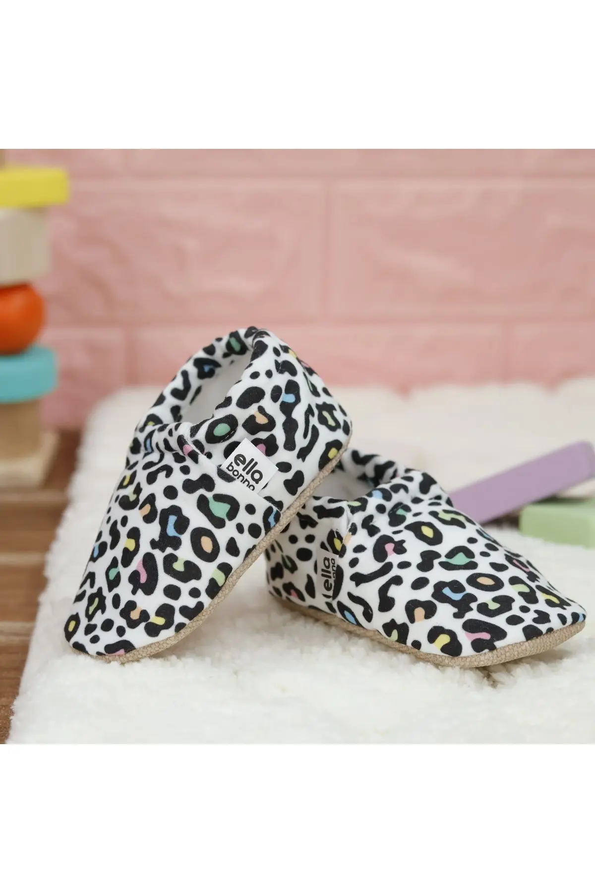 Kaydırmaz Taban Çok Renkli Bebek Patik, Ev Botu Terliği Kreş Ayakkabısı Panduf