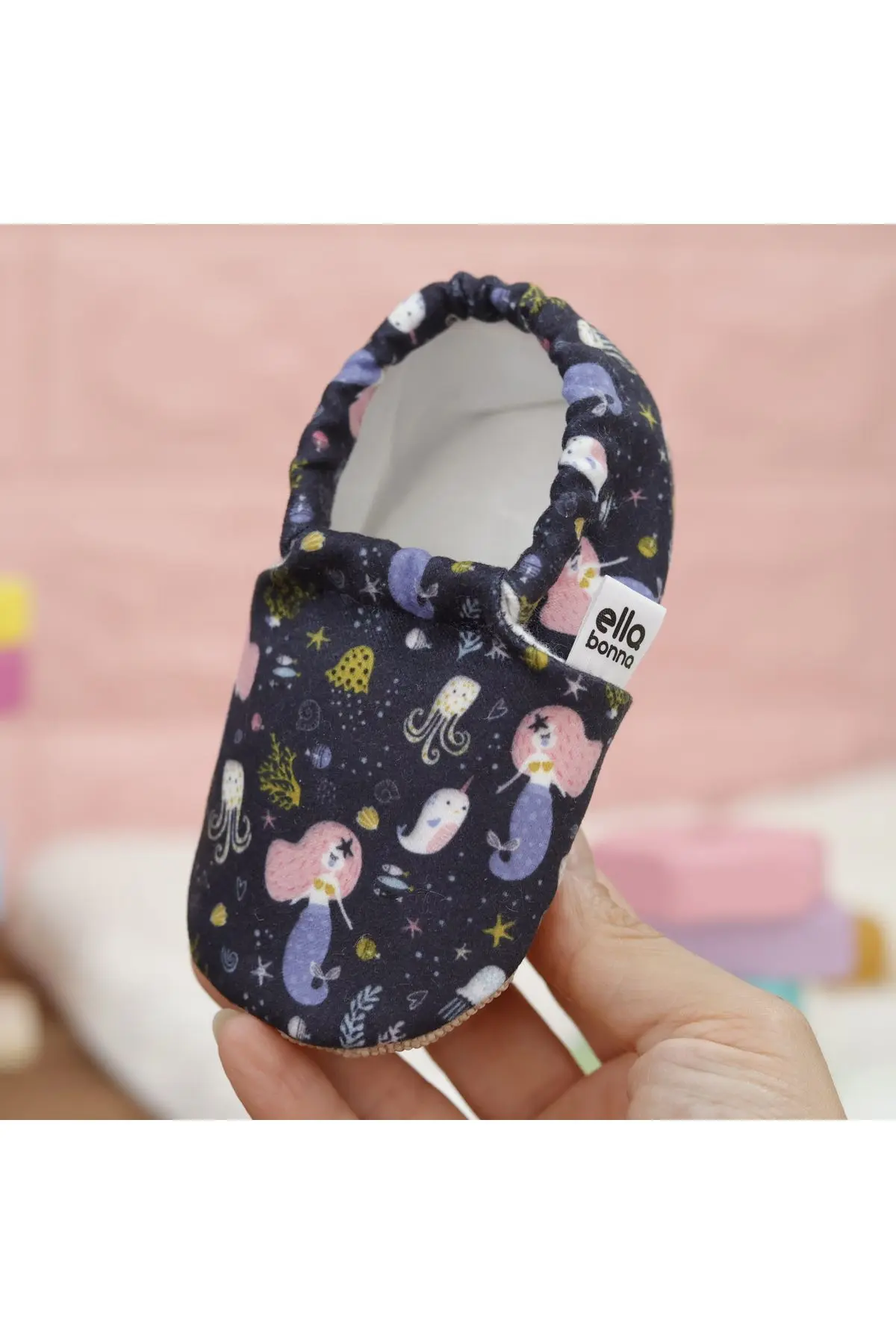 Kaydırmaz Taban Okyanus Hayvanları Bebek Patik, Ev Botu Terliği Kreş Ayakkabısı Panduf