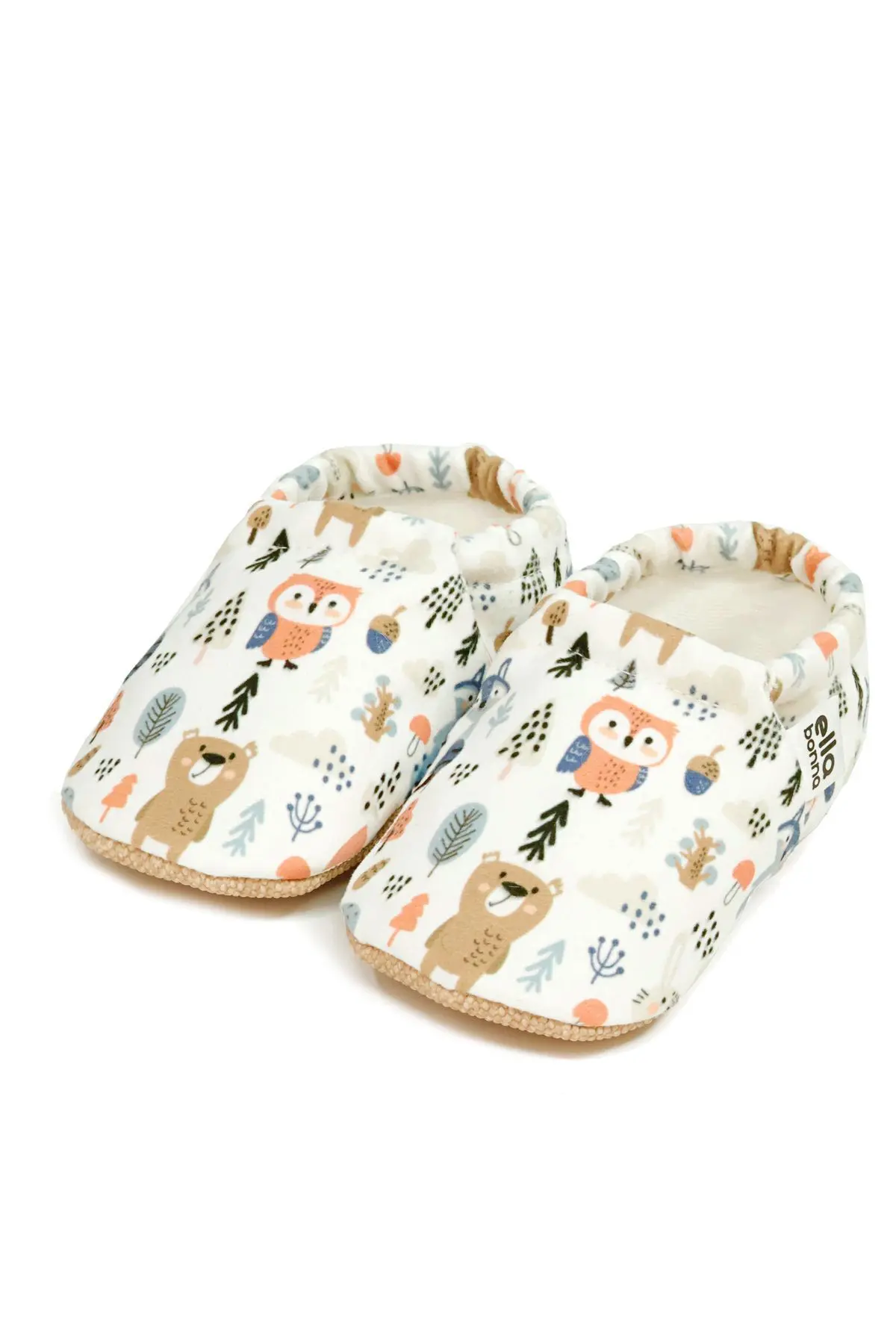 Ella Bonna Kaydırmaz Taban Orman Hayvanları Bebek Patik, Ev Botu Terliği Kreş Ayakkabısı Panduf