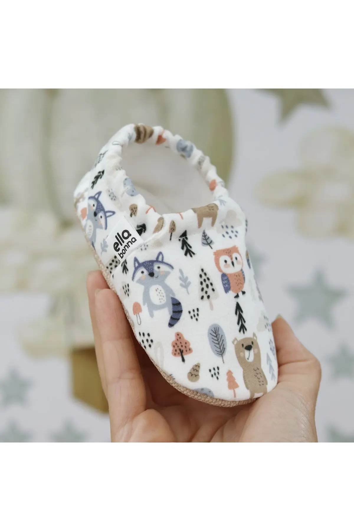 Kaydırmaz Taban Orman Hayvanları Bebek Patik, Ev Botu Terliği Kreş Ayakkabısı Panduf