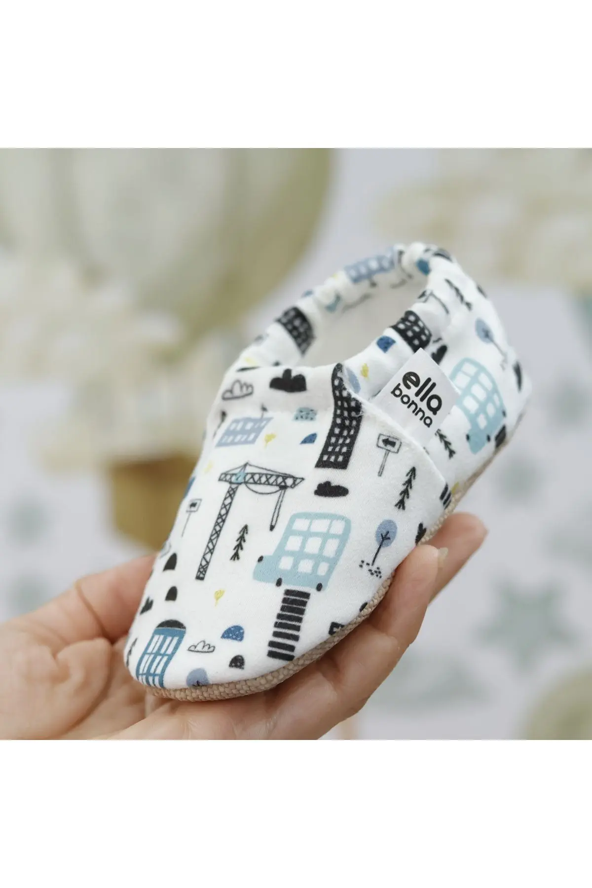 Kaydırmaz Taban Şehir Hayatı Bebek Patik, Ev Botu Terliği Kreş Ayakkabısı Panduf