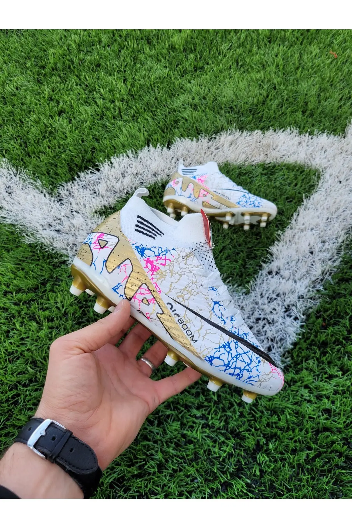 Twingo Air Laliga çocuk krampon prof futbol ayakkabısı halı saha ayakkabısı çoraplı krampon yetişkin