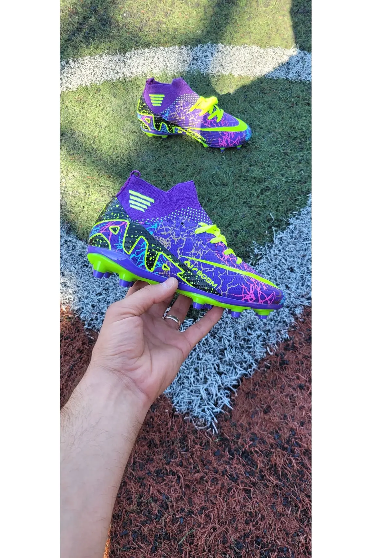 Twingo Air Laliga çocuk krampon prof futbol ayakkabısı halı saha ayakkabısı çoraplı krampon