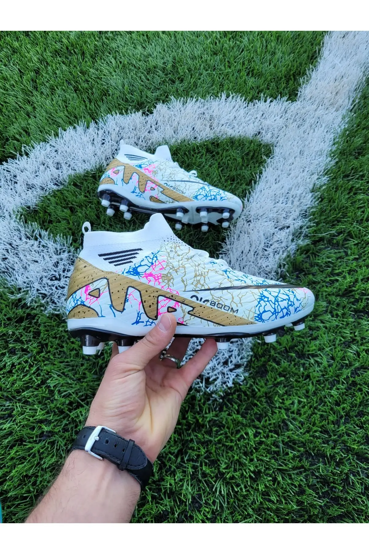 Air Laliga çocuk krampon prof futbol ayakkabısı halı saha ayakkabısı çoraplı krampon yetişkin