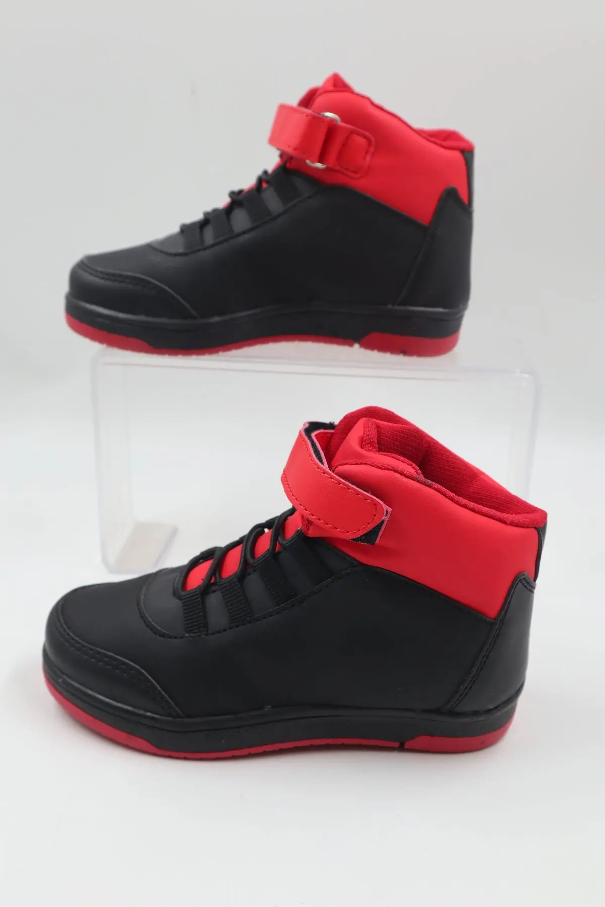 Çocuk Bilekli Sıcak Astar Siyah Kırmızı Günlük Bot