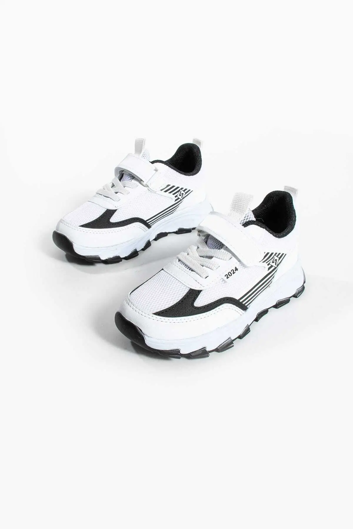 Unisex Çocuk Cırtlı  lastikli Rahat Günlük Sneaker anorak  Spor Ayakkabı hafif poli taban