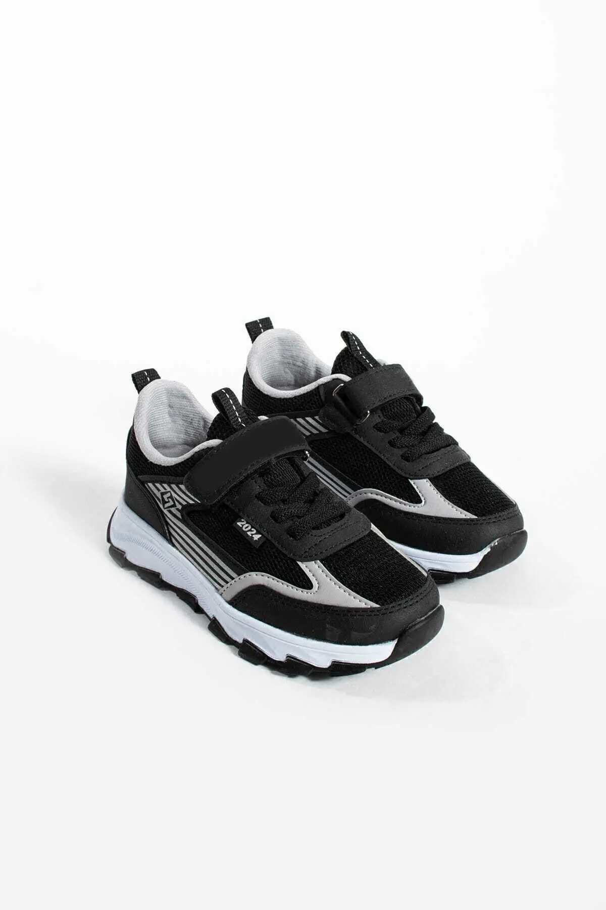 GAK RUN Unisex Çocuk Cırtlı  lastikli Rahat Günlük Sneaker anorak  Spor Ayakkabı hafif poli taban