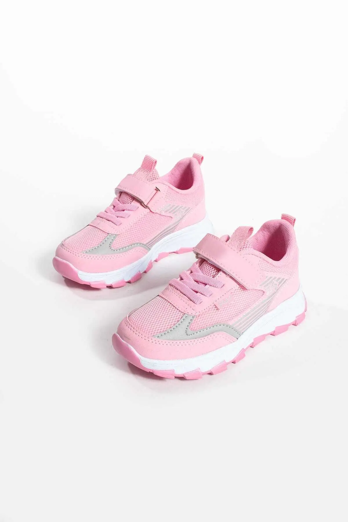 Unisex Çocuk Cırtlı  lastikli Rahat Günlük Sneaker anorak  Spor Ayakkabı hafif poli taban