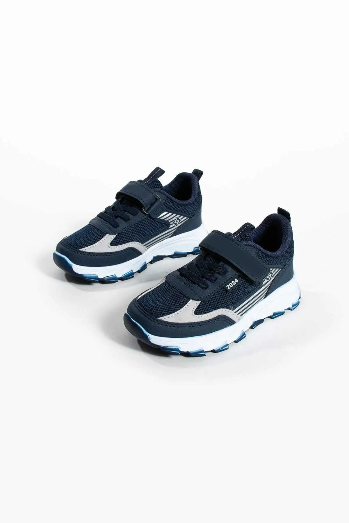 Unisex Çocuk Cırtlı  lastikli Rahat Günlük Sneaker anorak  Spor Ayakkabı hafif poli taban