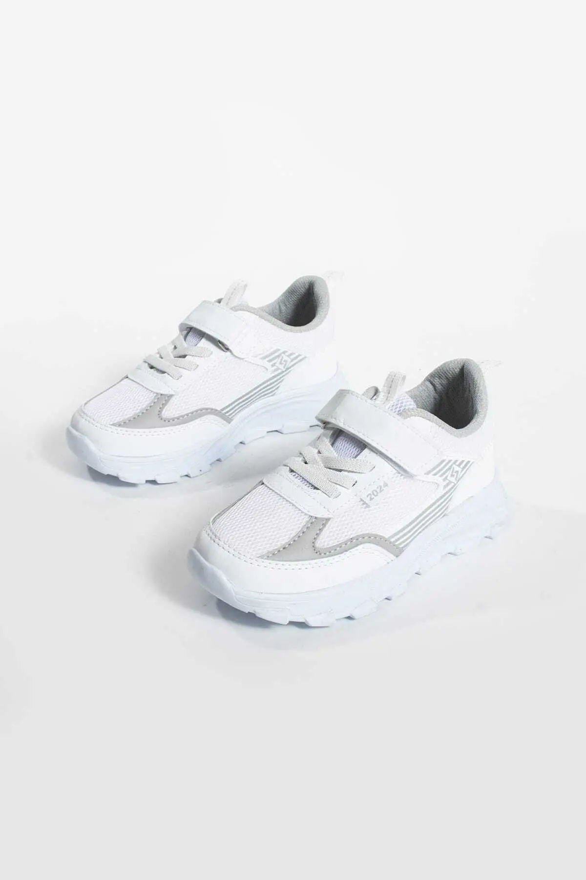 Unisex Çocuk Cırtlı  lastikli Rahat Günlük Sneaker anorak  Spor Ayakkabı hafif poli taban
