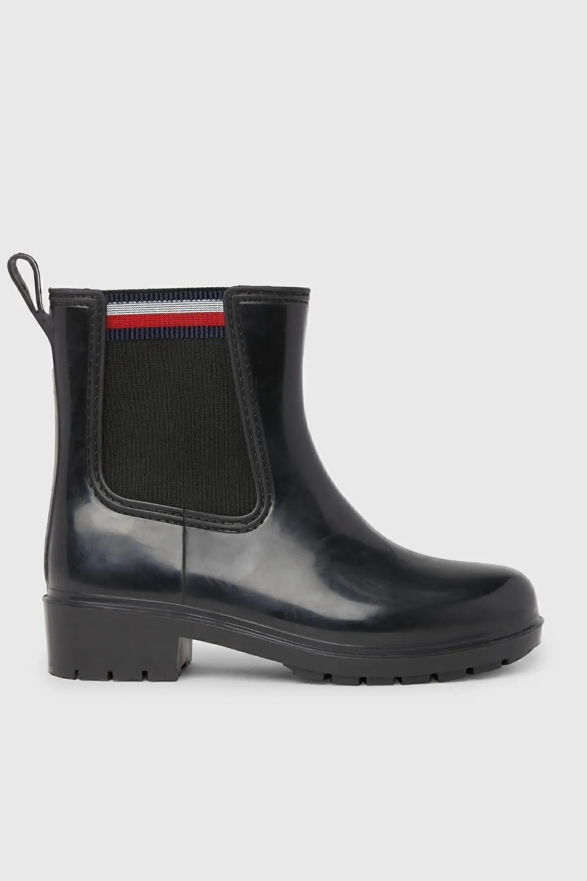 Tommy Hilfiger Kadın Logolu Yağmur Botu - Elastik Yan Panelli