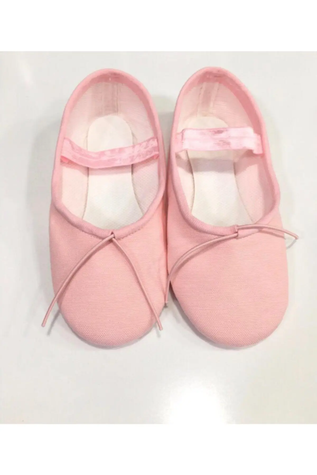 Yıldız Bale Kostüm ve Spor Ürünleri Pembe Kanvas Çift Taban Bale Patiği