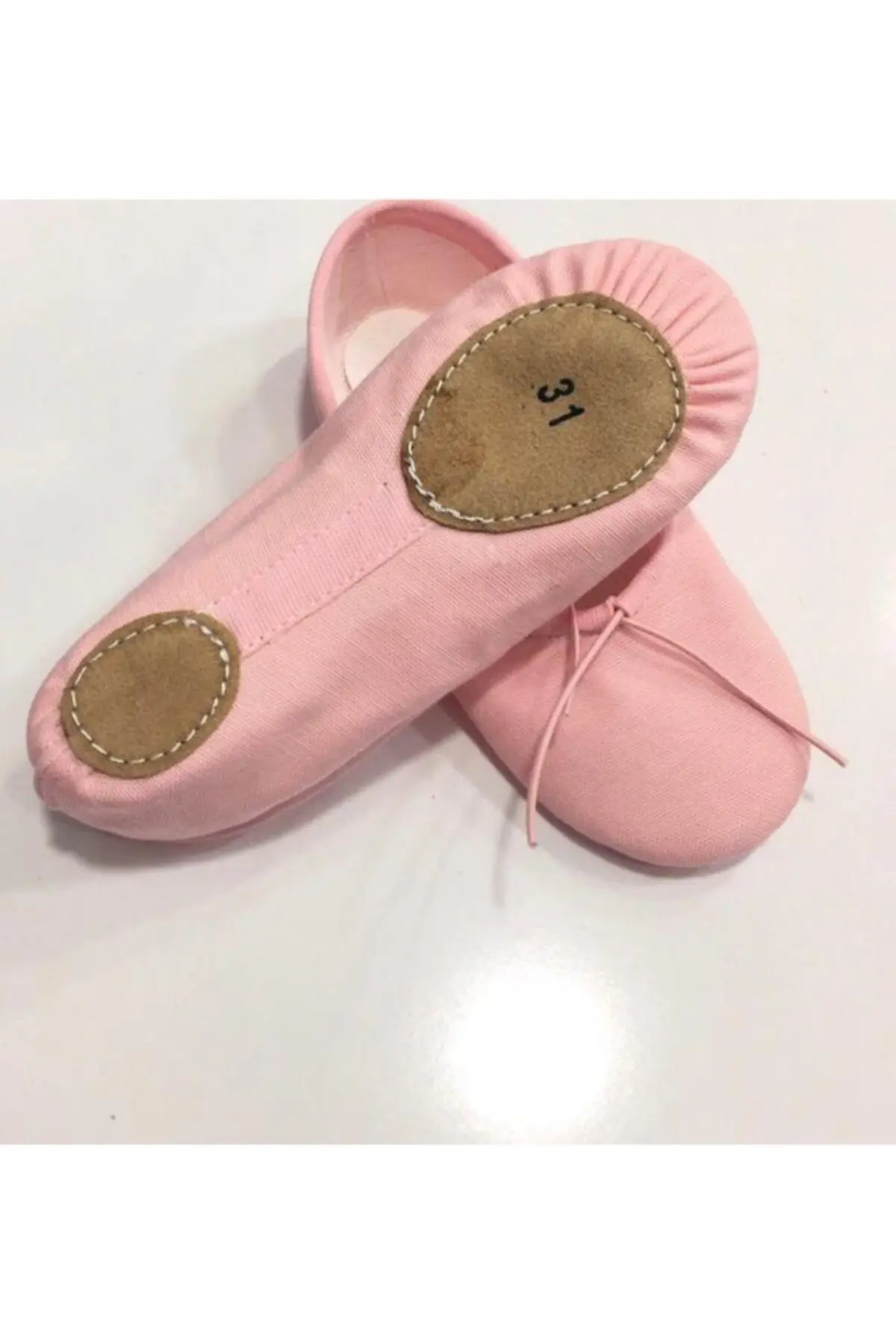 Pembe Kanvas Çift Taban Bale Patiği