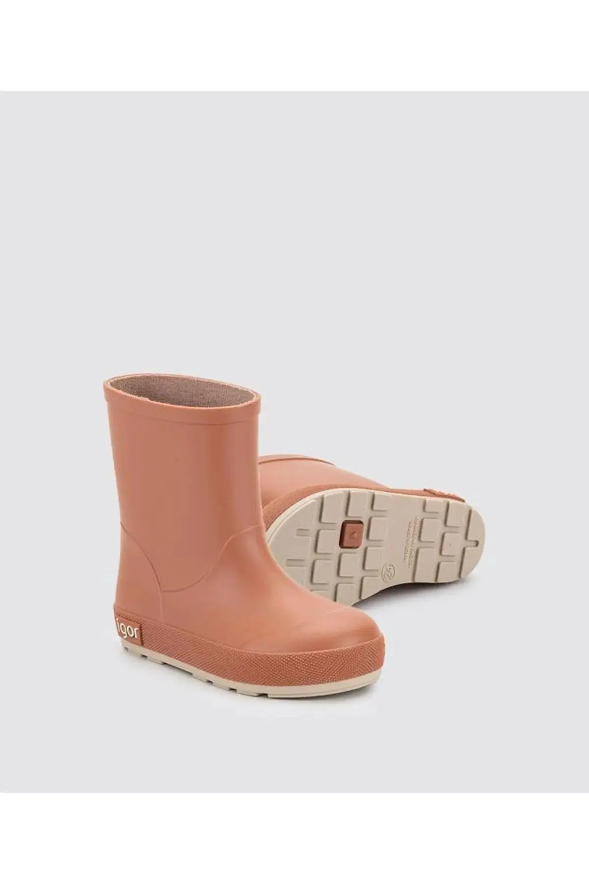 W10291 Yogi Igor Marka Unisex Çocuk Yağmur Çizmesi Kiremit Rengi