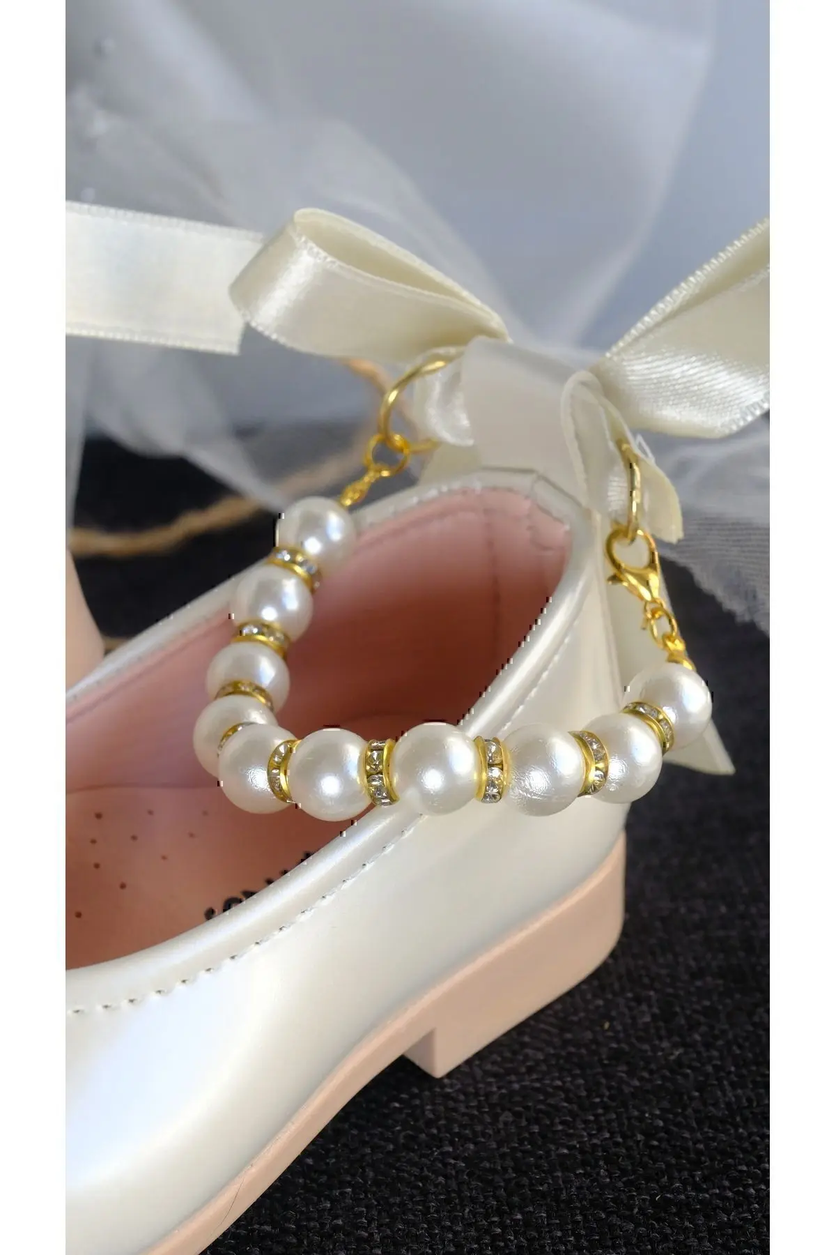 Kız Çocuk Parlak Sedef Bileği İncili Babet