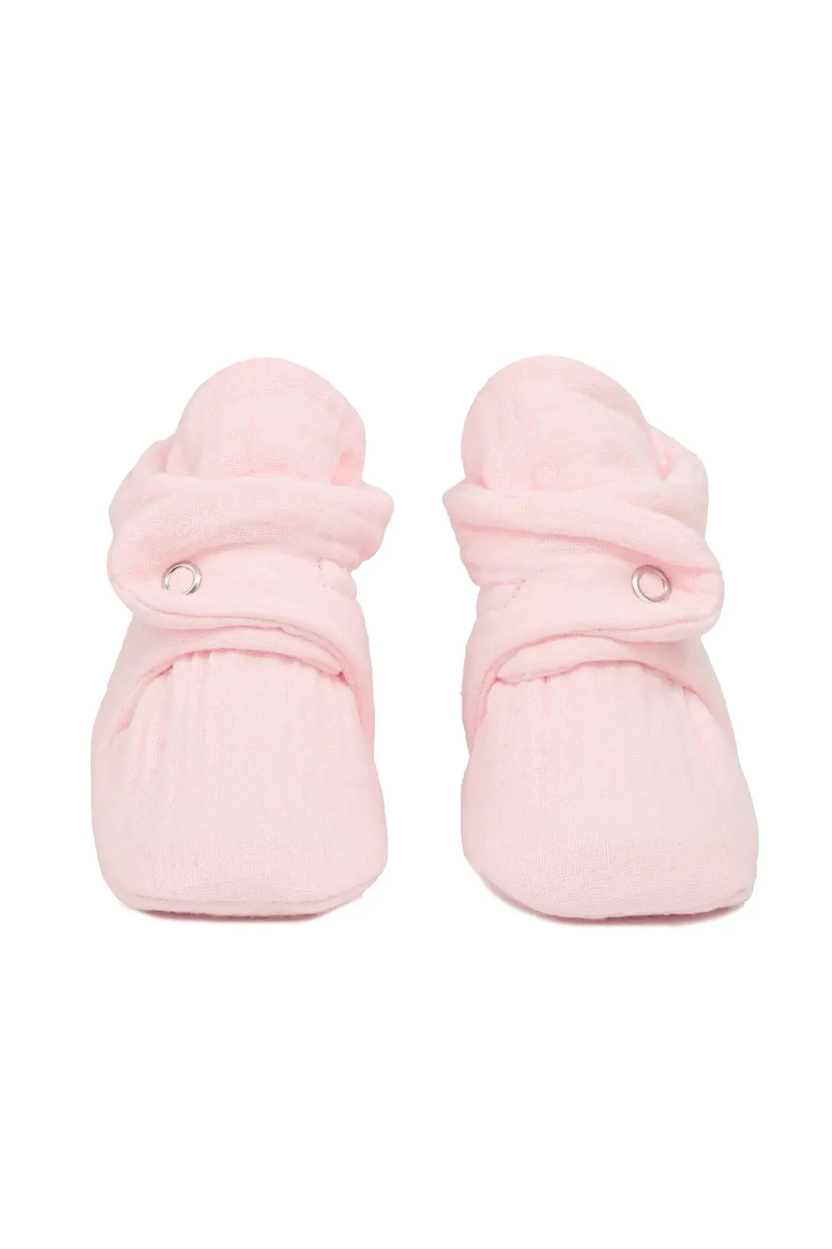 Organik Pamuk Müslin Bebek Patiği, Yenidoğan Pandufu,pembe